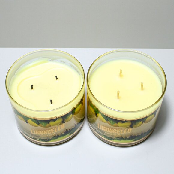 Lot of 2 Bath & Body Works Limoncello 3 Wick Candle Discontinued HTF - Picture 2 of 6